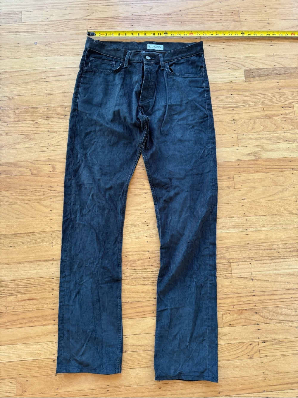 Gustin 457 Pima Corduroys Pants Charcoal Gray Men’s 34x36 (see Measurements)